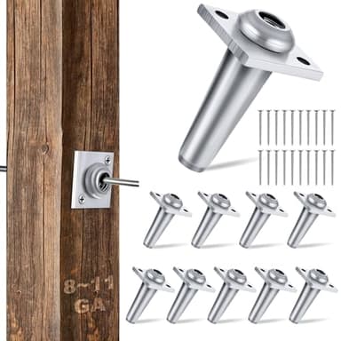 10 Pieces Anchor Wire Vise Anchor Vise with Screws Grape Trellis Anchor Vise for Tightening 8~11 Gauge Wire to Build Trellises, Vineyards, Fences and Arbors