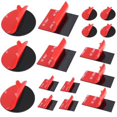 Navona 16Pack Heavy Duty Double Sided Mounting Tape – VHB 5952 Foam Tape, 1 Inch & 2 Inch, Square Rectangle & Round Shapes, Waterproof, Heat Resistant, for Car & Home Decor