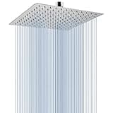 Voolan Rain Shower head, High Pressure Shower Head Made of 304 Stainless Steel, Relaxed Shower Experience Even at Low Water Flow and Pressure (10" Chrome)