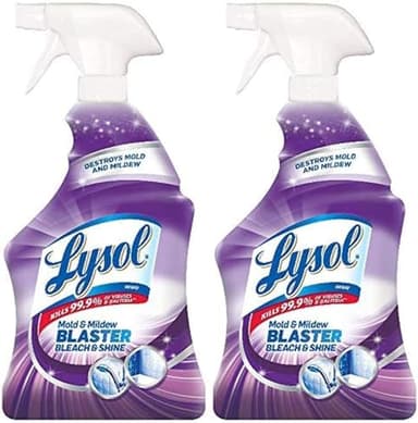 Lysol Mold and Mildew Remover, 2 Pack Bathroom Cleaner Spray, Whitens and Removes Soap Scum and Stains on Tiles, Grout, Bathtubs, Toilets, Sinks, 32 oz. Each