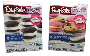 Easy Bake Chocolate Chip & Pink Sugar Cookies and Mini Whoopie Pies - 2 Refill Mix Packs
