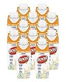 Boost Very High Calorie Nutritional Drink Very Vanilla, Made with Natural Vanilla Flavor & No Artificial Flavors, Colors & Sweeteners, 8 FL OZ (Pack of 12)