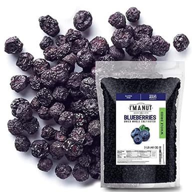 Dried Blueberries 1 lb (16 oz) – Gluten-Free & Peanut-Free, Slightly Sweetened – Great for Baking & Snacking – Berries with Benefits
