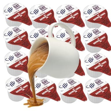 Oat Creamer Cups – Oatmeal Cookie Flavor, Dairy-Free Oat Milk Coffee Creamer, Plant-Based, Shelf-Stable, No Refrigeration Needed, Non-GMO, 50 Count (0.5 fl oz Each)