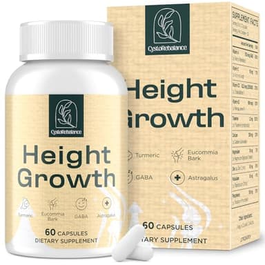 CystoRebalance 25-in 1 Bone Strength Supplement - for Natural Growth, Digestion and Stress - High Absorption - Calcium, Magnesium, Zinc, Ashwaganda and Multivitamins for Age 12+ | 60 Caps