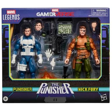 Marvel Legends Series Gamerverse Punisher & Nick Fury, Retro Video Game-Inspired Collectible 6-Inch Action Figures