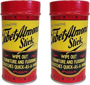 Tibet Almond Stick Scratch Remover - Touch Up and Repair Hardwood, Furniture, Floors Instantly - All-in-One Kit for Restoration of Cabinets, Vinyl, and More - Odorless, Colorless, Non-Toxic (2 Pack)