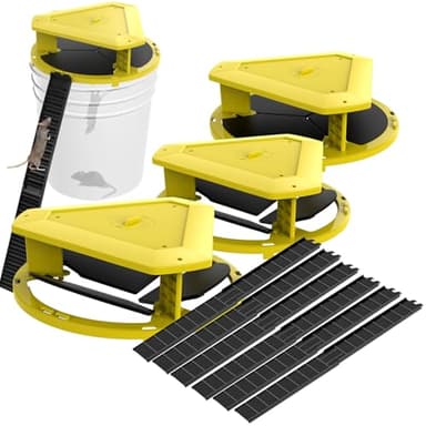 Mouse Trap Bucket-Mouse Traps Indoor for Home-Multi-Catch,Auto-Reset,Humane Rat Trap-5 Gallon Bucket Compatible（3 Pack）