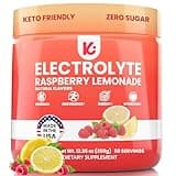 Keppi Keto Electrolytes Powder No Sugar - Sugar Free Electrolytes - Keto Hydration Electrolytes - Made in USA - Delicious Raspberry Lemonade Flavor - Mixes Easily No Clumps