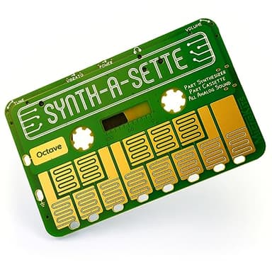 Synth-a-Sette: The Original Cassette Sized Analog Synthesizer. Play Melodies On The Go With This Pocket Synth Or Create Your Own Banana Keyboard Using Conductivity