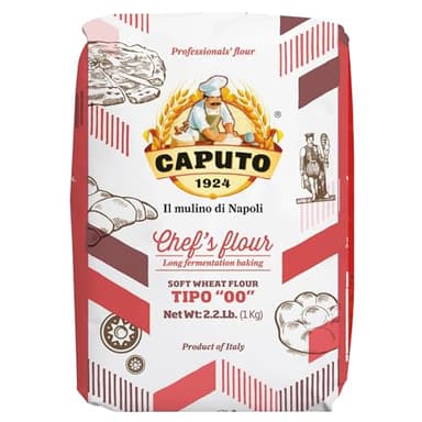 Antimo Caputo Chefs Flour, Italian Double Zero 00, Soft Wheat for Pizza Dough, Bread, & Pasta, 2.2 Pound (Pack of 10)
