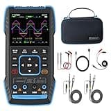 【FNRSI Newest Upgraded 2C53T with 2 P6100 Probe】 3In1 Oscilloscope/Multimeter/DDS Signal Generator 50MHz Bandwidth 250MS Sampling Rate 20000 Count RMS for Voltage, Current, Capacitor, Resistor, Diode