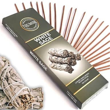 White Sage Incense Sticks - Pack of 100 Insence-Sticks for Cleansing Negative Energy - Made with Natural White Sage Smudge - Non Toxic Salvia Blanca Inciensos - Spiritual Insense Incents