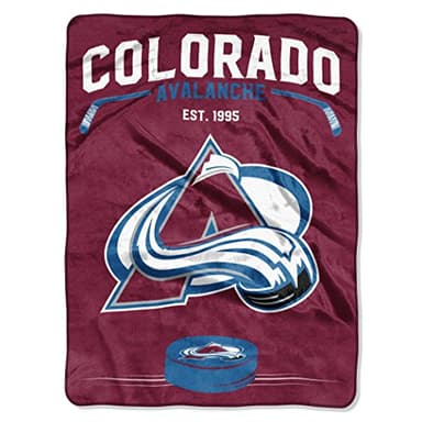Northwest NHL Colorado Avalanche Unisex-Adult Raschel Throw Blanket, 60" x 80", Inspired