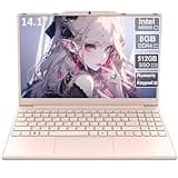 Molegar 2025 New Portable Laptop,Student and Business,14" FHD IPS Display,Quad-Core N5095 Processor,8GB DDR4 RAM,512GB PCIe SSD,Numeric Keypad,2.4/5G WiFi,38WH Battery,Webcam,Mini HDMI,USB(Pink)