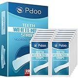 Teeth Whitening Strips for Sensitive Teeth 14 Treatments - Enamel Safe & Non-Slip - 30 Minutes Fast Results - Remove Years Coffee/Wine/Smoking Stains - Travel-Friendly Pack of 28 Whitening Strips
