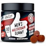 FlavCity Multivitamin for Men - Daily Mens Multivitamins Gummies with Premium Vitamins, Minerals & Prebiotic Fiber - No Cane Sugar or Seed Oils - with Organic Beets, Acai & More (90 Gummies)