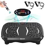 Vibration Plate Exercise Machine,Carbon Fiber Vibration Plate for Lymphatic Drainage,Vibrating Plate for 150-Speed Adjustable with 450 lbs Capacity Full Body Workout Home Gym Equipment (Men & Women)