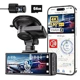 REDTIGER 4K Dash Cam Front and Rear, Touch Screen 3.18 Inch, Voice Control, 5.8GHz WiFi Car Dash Camera with 64GB Card, GPS, UHD 2160P Night Vision, WDR, Emergency Lock, Parking Monitor (F7N Touch)