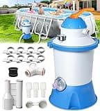 KimFilter 1000 GPH Pool Sand Filter Pump for Above Ground Pools, Pool Sand Pump with Timer, Energy-Saving, Low Noise | Pools Water Filtration System - Rapid Debris Removal & Enhanced Water Circulation