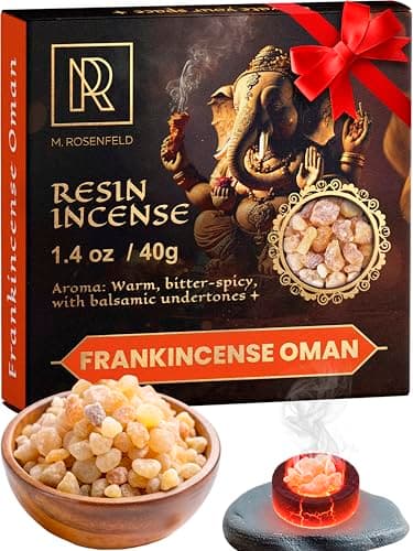 Frankincense Oman Premium Resin Incense - 100% Natural Aromatic Tree Gum Sap, Soothes Mind & Enhances Meditation - 40g
