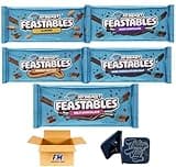 Feastable Mr Beast Chocolate Bars Peanut Butter, Milk Chocolate, Dark Chocolate, Dark Chocolate Sea Salt and Almond Bars (6 Pack) by FANTASTY MALL, Full Size