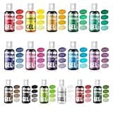 Gel Food Coloring Set - 16 Colors Concentrated Vibrant Edible Food Grade Dye for Baking, Cake, Cookie Decorating, Fondant, Icing, Frosting, Macaron, DIY Crafts - 10.82 fl.oz (20ml/Bottle)