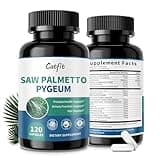 Catfit Saw Palmetto for Men 500mg - Prostate Support, Urinary & Hair Health Supplement with Pumpkin Seed Oill, Pygeum - Herbal Complex for Men's Wellness, Vegan Formula, 120 Capsules