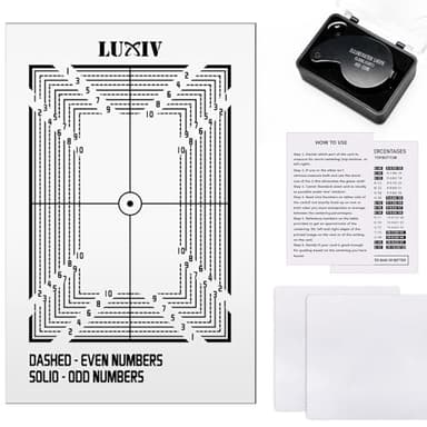 Luxiv Card Grading Centering Tool Kit, Card Center Tool with 30X Magnifying Implement, 2 Pcs Clean Cloth, Centering Guide Center Equipment (Right Angle)