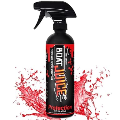 Boat Juice Protection Boat Ceramic Coating | Boat Wax Spray, Marine Ceramic Coating | Superior Shine + Protection | Very Cherry Scent | Marine Detailing & Cleaning Supplies | Made in USA (16oz)