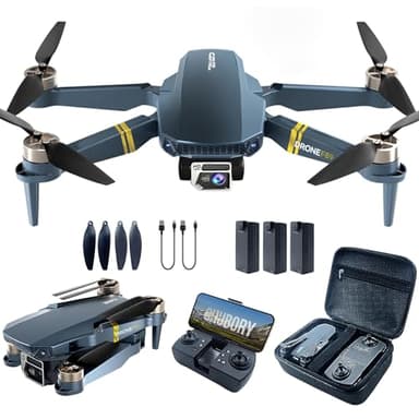 2650 ft Long Range Super Endurance Foldable Drone with Camera for Beginners–84 min Flight Time, WiFi FPV Quadcopter with 4K HD Camera, Brushless Motor, Auto Hover, Follow Me (3 Batteries)