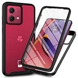 Eilkmcre for Motorola Moto G84 5G Case, Motorola Moto G84 Phone Case with Built-in Screen Protector Clear Slim Back Cover Shockproof Rugged Heavy Duty Bumper Full Body Protective Case, Black