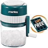 MANBA Ice Shaver and Snow Cone Machine - Premium Portable Ice Crusher and Shaved Ice Machine with Free Ice Cube Trays - BPA Free
