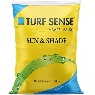 Barenbrug 25625 Turf Sense Grass Seed Grows in Areas of Sun and Partial Shade, 25 LB Bag