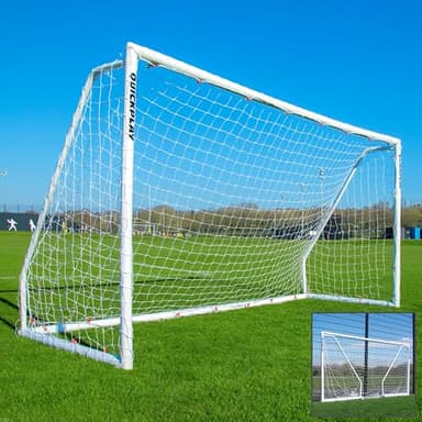 QuickPlay Q-Fold Match Soccer Goal – 30-Second Folding Design for Easy Setup | Portable Net for Backyard | Weatherproof Goal Post for Adults & Kids – [Single Goal]