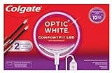 Colgate Optic White ComfortFit LED Teeth Whitening Kit, 2 Whitening Pens, Enamel Safe, Works with iPhone and Android