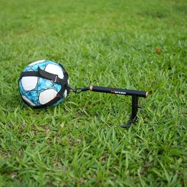 Xerceo 3 in 1 Soccer Training Aid, Inground Soccer Kick Touch Trainer, Hands Free Soccer Kick Trainer and Handle Soccer Kick Trainer for Kids(Fits Ball Size 4 and 5)