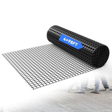 DRKSBesto 4ft x 98ft Bi-Directional Fiberglass Geogrid for Retaining Wall with 50kN tensile Strength. Ideal for Driveway, Slope Reinforcement, Landscaping, terraces, and Parking Lots.