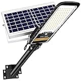 RuoKid Solar Street Lights Outdoor Lamp, 16000lm IP67 Waterproof Light with Anti Broken Remote Control Mounting Bracket, Dusk to Dawn Security Led Flood Light for Yard, Garden, etc.