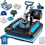 Leomru 5 in 1 Heat Press Machine, Heat Press 15x15, Multifunction T Shirt Press Machine, 360-Degree Swing Away Sublimation Heat Press Machine for T-Shirt Mugs Hat Cap Slide Out