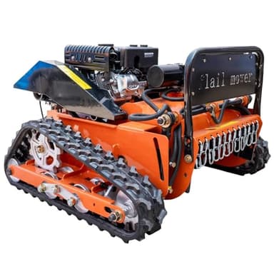 VOK Remote Control Lawn Mower, 21.65in Gas Flail Mower, 212CC Electric Start Engine, All Terrain Grass Cutter Yard Mower for Steep Hills & Tough Landscapeser Remote Controlled Lawn Mower Bush Cutter