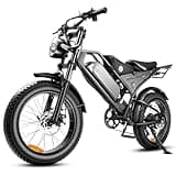 SMARTRAVEL DK400 Electric Bike for Adults, Ebike with 1000W Motor, 48V/18.2Ah and up to 28+MPH, Simano7 Speed (Upgrade Front Turn Signal+Rear Rack)