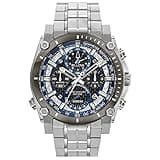 Bulova Men's Precisionist Stainless Steel and Grey Ion-Plated 8-Hand Chronograph with Blue Accents Style: 98B316