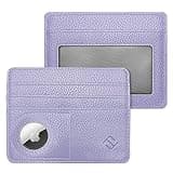 Fintie Slim Minimalist Front Pocket Wallet with Built-in Case Holder for AirTag, RFID Blocking Credit Card Holder Card Cases with ID Window for Men Women