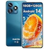 OUKITEL C51 Unlocked Mobile Phones - 18GB+128GB/1TB Cell Phone, 5150mAh Battery, 6.8" HD+ Screen Android 14 Smartphones, 13MP+5MP Camera, 90Hz Refresh Rate, Face ID/Fingerprint, OTG, T-Mobile, Blue