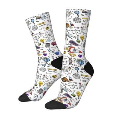 Cghjklzxv Scientific Formulas Calculations Physics Mathematics Astronomy Whiteboard Education Science 3 Mid Length Men'S And Women'S Socks - All Day Comfortable Sports And Casual Socks