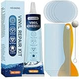 Pool Liner Patch Repair Kit, Waterproof Air Mattress Patch Kit, Heavy Duty Inflatable Patch Repair for Inflatables, Hot Tubs, Above-Ground Pools, Bouncy Houses & Air Mattress, Includes 60ML Vinyl Glue