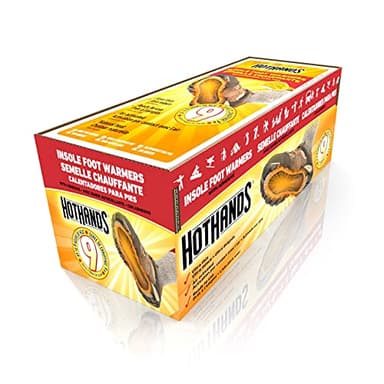 HotHands Insole Foot Warmers - Long Lasting Safe Natural Odorless Air Activated Warmers - Up to 9 Hours of Heat - 16 Pair , Black