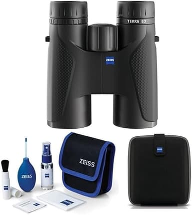 Zeiss Terra ED 8x42 Binoculars – Waterproof Binocular for Bird Watching, Hunting, Cruise Ships & Stargazing - Compact Binoculars for Adults High-Powered - Zeiss Binocular Lens Cleaning Kit - Bundle