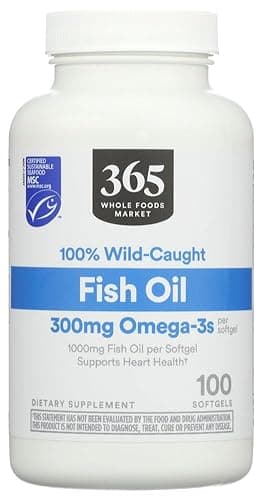 365 By Whole Foods Market Fish Omega Full Size 1000Mg, 100 Count
